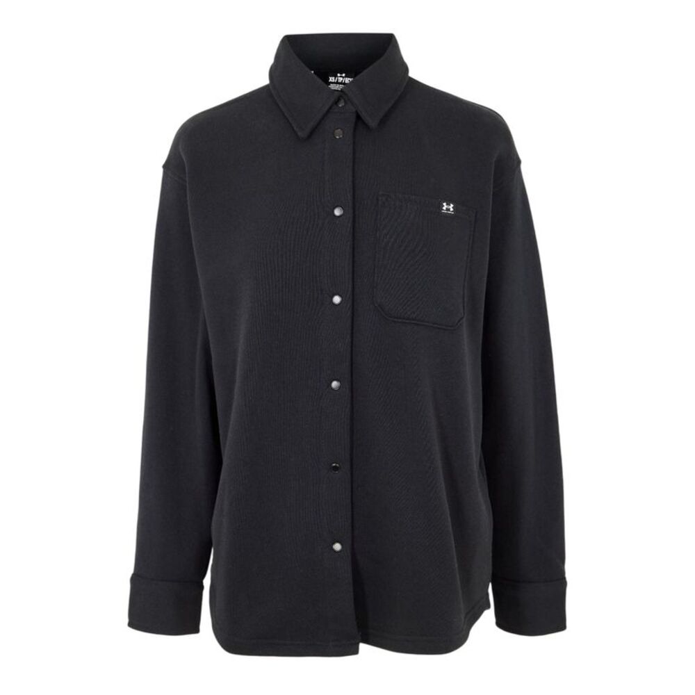 Under Armour Womens/Ladies Terry Heavyweight Collared Shirt / Black